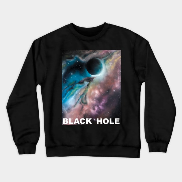 Black Hole Crewneck Sweatshirt by HanDraw